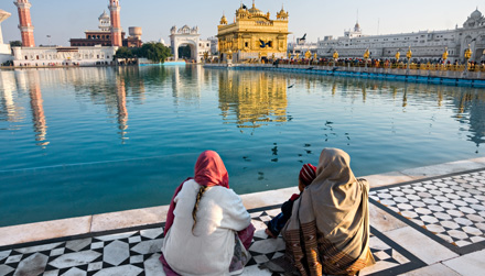 Details of Golden Temple in Amritsar, Punjab, India.